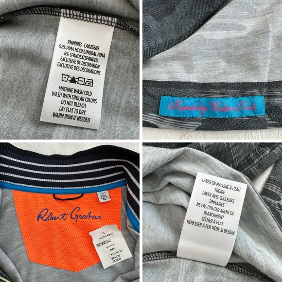 Robert Graham Street Circuit Camo Quarter Zip Classic Fit Pullover Size XXL - Picture 16 of 16